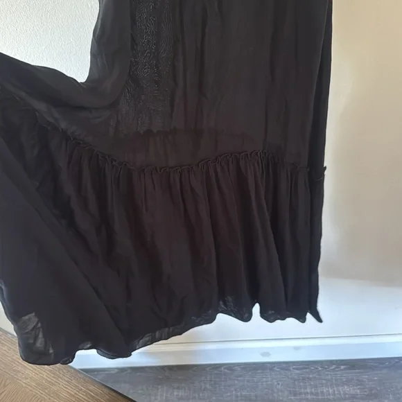 Elan Black Maxi Dress with tie, Size Small, $78 - Picture 6 of 7